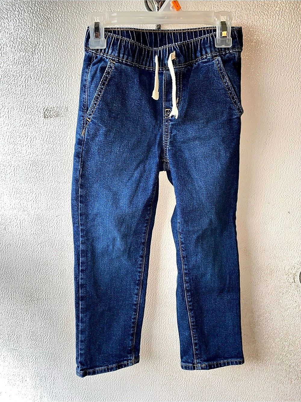 Old Navy Straight Pull-On Jeans Boys Blue Waist 5